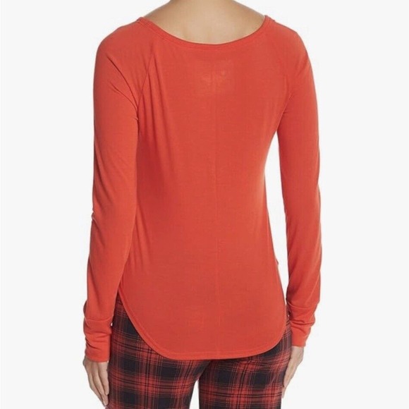 Psycho Bunny Raglan Pajama Long Sleeve Top Women Size XS Extra Small Jester Red - Picture 2 of 3